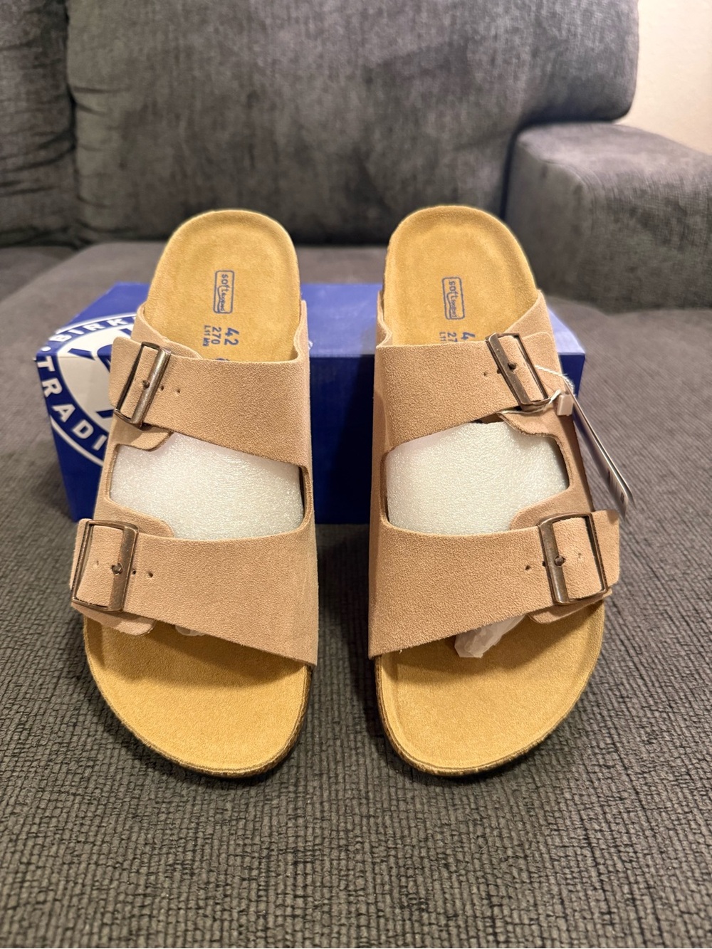 Birkenstock Arizona Suede Clogs in Mud UNISEX EU 42 US MENS 9 WOMENS 11